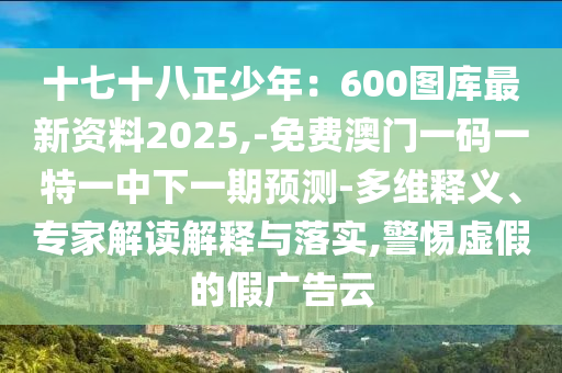 十七十八正少年：600圖庫最新資料2025,-免費澳門一碼一特一中下一期預測-多維釋義、專家解讀金華市寶吉環(huán)境技術(shù)有限公司解釋與落實,警惕虛假的假廣告云